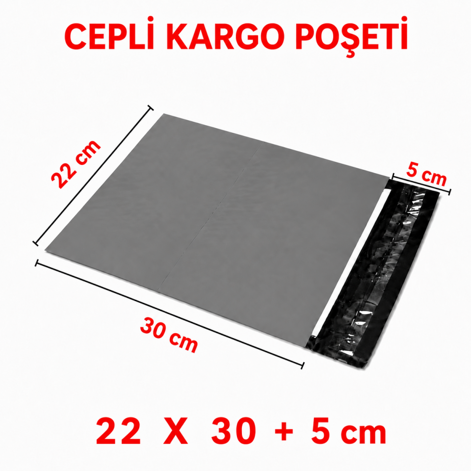 CEPLİ KARGO POŞETİ 22X30+5