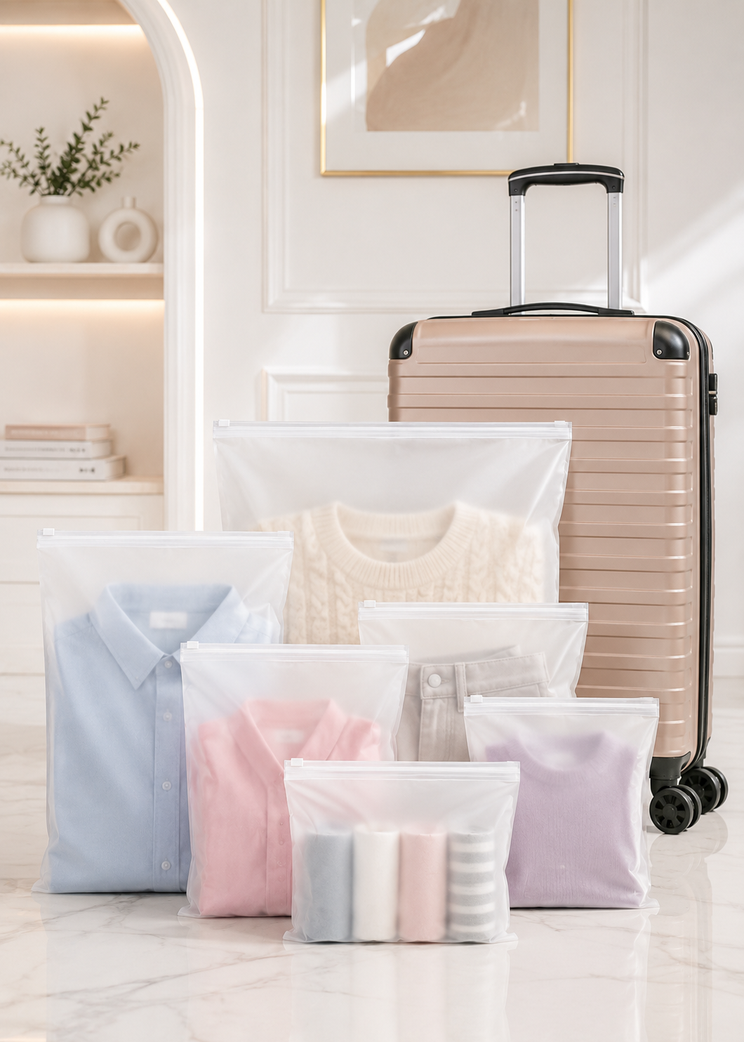 BUZLU FERMUARLI POŞET TORBA 22,5x15