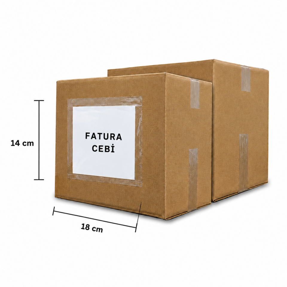 FATURA CEBİ A5 BOYUTLU - YAPIŞKANLI KARGO EVRAK CEBİ 14X18