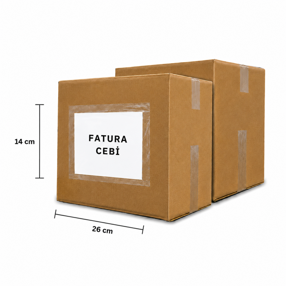 FATURA CEBİ A5 BOYUTLU - YAPIŞKANLI KARGO EVRAK CEBİ 14X26