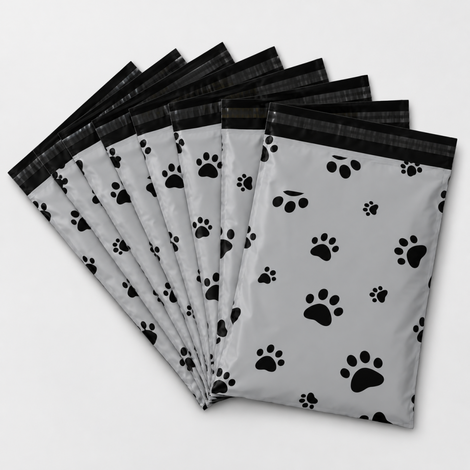PATİLİ PETSHOP 140 MİKRON BASKILI KARGO POŞETİ 25X30+5